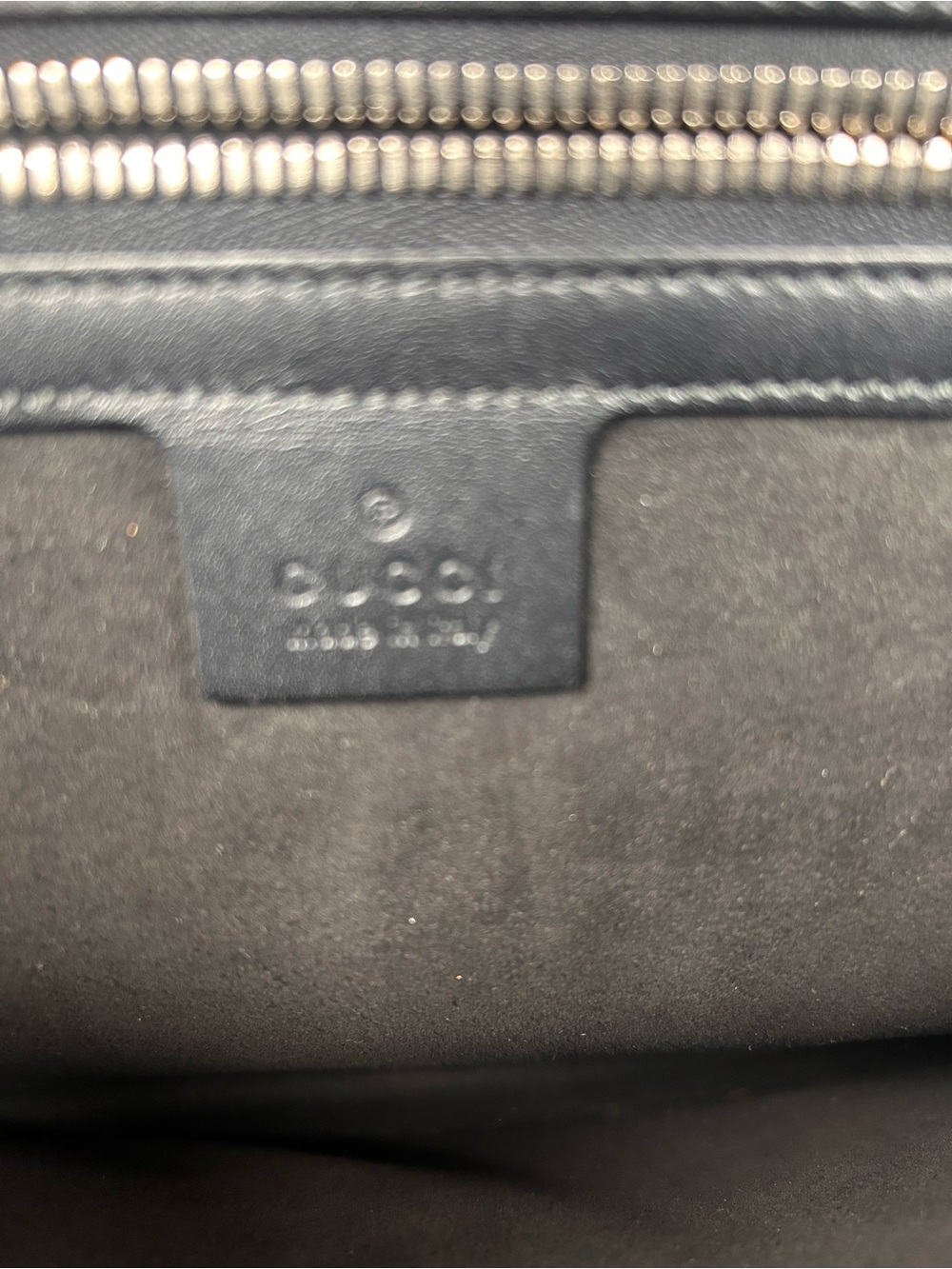 Gucci Black Leather Tote with Silver Hardware